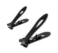 VENEKA 2 Cortaúñas de Gran Apertura, Cortaúñas Gruesas, Herramienta Profesional de Acero Inoxidable para Uñas de Gran Apertura, Negro