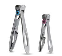 VENEKA 2 Cortaúñas de Gran Apertura, Cortaúñas Gruesas, Herramienta Profesional de Acero Inoxidable para Uñas de Gran Apertura, Plata
