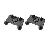 VENEKA 2X Controlador de Juegos del Móvil 4 En 1 para PUBG Mando de Juego del Móvil Gatillo Apuntar Y Disparar Palanca de Juego Ventilador de Enfriamiento 2000MAh Banco Energía Portátil