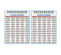 VENEKA 2X Tabla de Acorde de Piano Música Clave Ejercicio Gráfico Cartel Cuadro de PráCtica de Acorde de Piano Cuadro