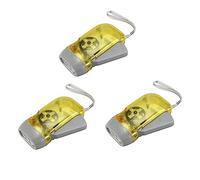 VENEKA 3X Luz de Antorcha Linterna de Enrollado Dinamo de 3 LED Manivela Manual Camping