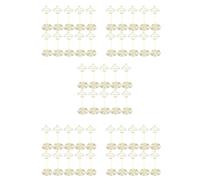 VENEKA 50 Piezas Soportes para Clip de Notas, Soporte para Tarjeta de Nombre de NúMero de Mesa, Tarjeta de Visita de Metal de Escritorio, de AvióN Dorado con Base