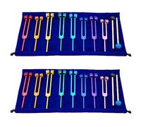 VENEKA Juego de 2 tenedores de afinación de chakras para curación, terapia de sonido, para mantener el cuerpo, la mente y el alma en perfecta armonía