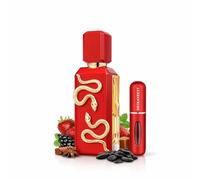 VENENO SCARLET Perfume Unisex 100ml - Fragancia Dulce con Fresa, Caramelo, Vainilla y Cuero - Aroma Intenso y Duradero + Atomizador Drikanbest de Regalo