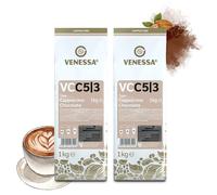 VENESSA Polvo para bebidas con sabor a capuchino Chocolate VC5/3, 2 x 1 kg, con café soluble y cacao en polvo, cremoso con fina nota de cacao para tu máquina de vender
