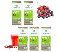 VENESSA Té de frutas silvestres VWT 2.5 - Té de frutas silvestres 5 x 1 kg - Bebida de té instantáneo con extracto de té negro con agradable dulzura