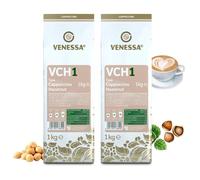 Venessa VCH 1 Cappuccino Hazelnut 2 x 1 kg - Café instantáneo soluble con sabor a avellana - Aromático Cremoso - Todas las cafeteras automáticas Vending & Office