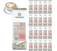 VENESSA VCV1 Cappuccino Vainilla 20 x 1 kg - Pack ahorro - Café instantáneo con sabor a vainilla - Cappuccino cremoso con fina vainilla - Apto para todas las cafeteras automáticas