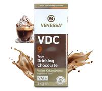 Venessa VDC9 - Cacao en polvo (5 paquetes de 1 kg, chocolate para beber con 9% de cacao y leche, delicioso chocolate caliente soluble para máquinas expendedoras y vendaje)