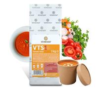 VENESSA VTS 1 Sopa de tomates 1 kg Vending Pack de degustación - Afrutado Vegetariano Instantáneo Sopa expendedora de tipo italiano - Soluble y de alto rendimiento - Para máquina expendedora de sopa