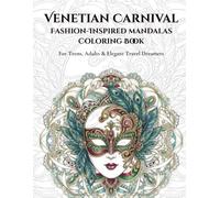 Venetian Carnival: Fashion-Inspired Mandalas Coloring Book