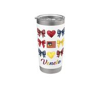 Veneto Coquette Bow Girls Vaso térmico de acero inoxidable de doble pared
