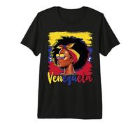 Venezolana Chica Venezuela Bandera Orgullosa Venezolana Mujer Camiseta Premium