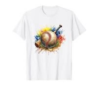 Venezuela Baseball Watercolor Art - National Symbols & Pride Camiseta