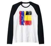 Venezuela Bélgica Media Bandera Venezolana Belga Jersey Camiseta Manga Raglan