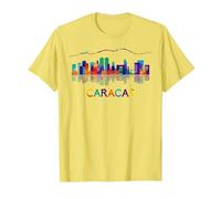 Venezuela Caracas City - Bandera Veneciana Arepas Pan Camiseta, Hombre, Limón, XXL