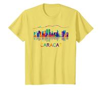 Venezuela Caracas City - Bandera Veneciana Arepas Pan Camiseta, Niños, Limón, 6 años