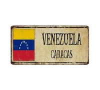 Venezuela CARACAS - Letreros de metal de 15,2 x 30,5 cm, divertidos y novedosos letreros de metal para decoración de cafeterías, exteriores, comedor, decoración para hombres, placa de metal nacional,