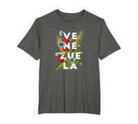 Venezuela Flores Venezolanas Flores Venezolanas Florales Camiseta, Hombre Tallas Grandes, Asfalto, 2X Alto