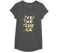 Venezuela Flores Venezolanas Flores Venezolanas Florales Camiseta, Niñas, Asfalto, L
