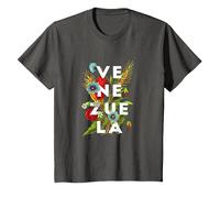 Venezuela Flores Venezolanas Flores Venezolanas Florales Camiseta, Niños, Asfalto, 12 años