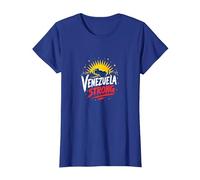 Venezuela Fuerte: Orgullo patriótico del Atardecer del Horizonte Camiseta, Mujer, Azul Real, XXL