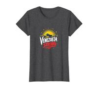 Venezuela Fuerte: Orgullo patriótico del Atardecer del Horizonte Camiseta, Mujer, Jaspeado Oscuro, XS