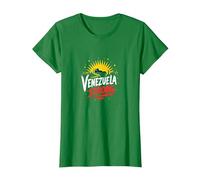 Venezuela Fuerte: Orgullo patriótico del Atardecer del Horizonte Camiseta, Mujer, Verde Kelly, XS