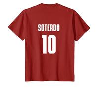 Venezuela La Vinotinto Fútbol Soteldo Venezolano Camiseta, Niños, Arándano, 6 años