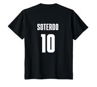 Venezuela La Vinotinto Fútbol Soteldo Venezolano Camiseta, Niños, Negro, 3 años