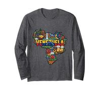 Venezuela Mapa Iconos Culturales Bandera Arepa Salto Angel Manga Larga