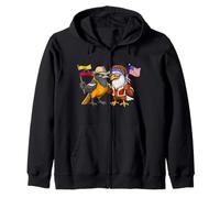 Venezuela USA Raíces Bandera venezolana Americana Orgullosa Sudadera con Capucha