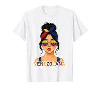 Venezuelan Girl Venezuela Flag Venezolana Girlfriend Wife Camiseta