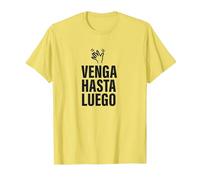 Venga, hasta Luego Pesado. Irónica y Divertida Camiseta, Hombre, Limón, L