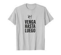 Venga, hasta Luego Pesado. Irónica y Divertida Camiseta, Hombre, Plata, XXL