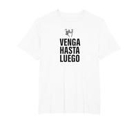 Venga, hasta Luego Pesado. Irónica y Divertida Camiseta, Hombre Tallas Grandes, Blanco, 5X Alto