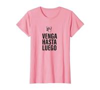 Venga, hasta Luego Pesado. Irónica y Divertida Camiseta, Mujer, Rosado, XL