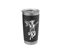 Vengador Ángel Pecador Chicano Tatuaje Vaso térmico de acero inoxidable de doble pared