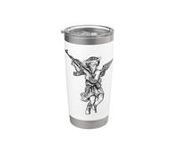 Vengador Ángel Pecador Chicano Tatuaje Vaso térmico de acero inoxidable de doble pared