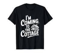 Vengo a la cabaña Camiseta gráfica económica, Hombre, Negro, XL