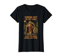 Vengo de mi Cueva y Estoy Bien, Jesús Camiseta gráfica económica, Mujer, Negro, L