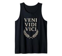 Veni Vidi Vici Roman Motto Gym Motivación Gráfico Camiseta sin Mangas