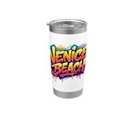 Venice Beach Colorido Graffiti Street Art California Design Vaso térmico de acero inoxidable de doble pared