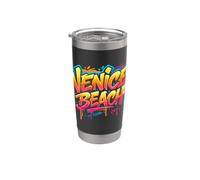 Venice Beach Colorido Graffiti Street Art California Design Vaso térmico de acero inoxidable de doble pared