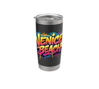 Venice Beach Colorido Graffiti Street Art California Design Vaso térmico de acero inoxidable de doble pared