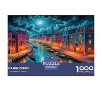 Venice Canals Extreme Difficulty 1000 Piece Puzzle - Educational Art Game for Adults and Kids 12+ 38x26cm/1000pcs