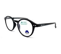 VENICE EYEWEAR OCCHIALI | New Model Gafas de lectura con filtro bloqueo de luz azul para gaming, ordenador, móvil. Anti fatiga Lennon Professional Executive UNISEX venice (Negro, 3.00)