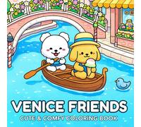 Venice Friends - Cute & Comfy Coloring Book: A Relaxing Animal Coloring Book For Adults And Teens With A Fluffy Poodle And A Charming Dog (Comfy & Easy Designs)
