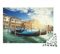 Venice Gondola 1000 Piezas Puzzle Reciclado Niños Educativo Accesorios para Juegos Padre-Hijo 38x26cm/1000pcs para Decoración del Hogar