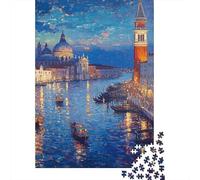 Venice Water City Jigsaw Puzzles Puzzle for Adults Kids. 1000 Pieces Impossible Challenge Toy Educational Game Home Decoration for Adults& Kids Age 14 Years Up 1000pcs (75x50cm)